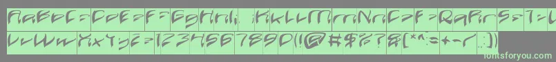 Java Island Inverse Font – Green Fonts on Gray Background