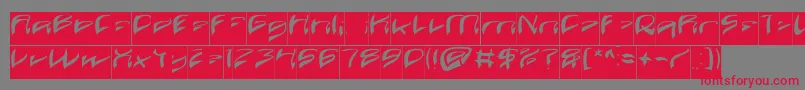 Java Island Inverse Font – Red Fonts on Gray Background