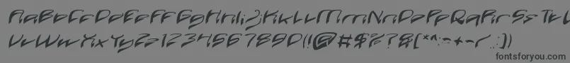 Java Island Italic-Schriftart – Schwarze Schriften auf grauem Hintergrund