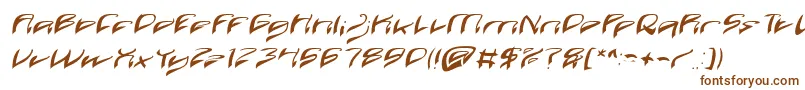 Java Island Italic-fontti – ruskeat fontit valkoisella taustalla