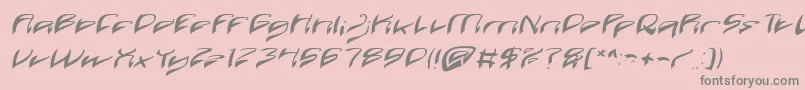 Java Island Italic-Schriftart – Graue Schriften auf rosa Hintergrund