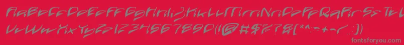 Java Island Italic Font – Gray Fonts on Red Background