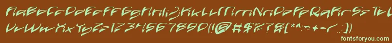 Шрифт Java Island Italic – зелёные шрифты на коричневом фоне