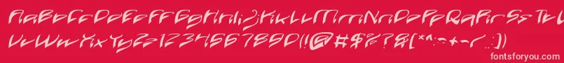 Java Island Italic Font – Pink Fonts on Red Background