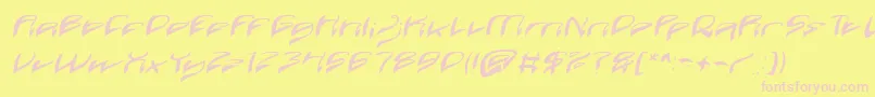 Java Island Italic Font – Pink Fonts on Yellow Background