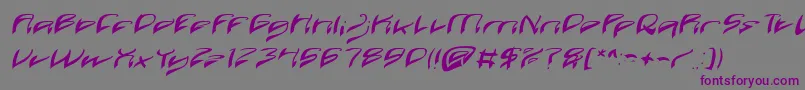 Fonte Java Island Italic – fontes roxas em um fundo cinza