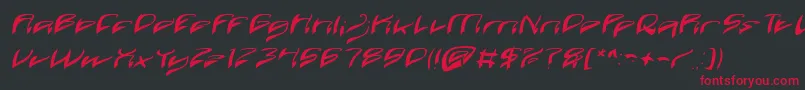 Java Island Italic Font – Red Fonts on Black Background