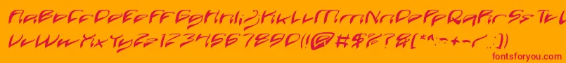 Police Java Island Italic – polices rouges sur fond orange