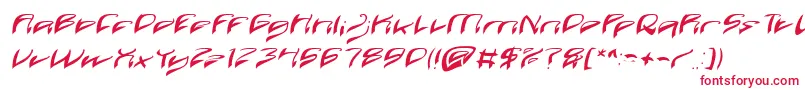 Czcionka Java Island Italic – czerwone czcionki na białym tle