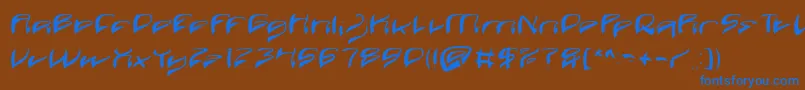 Шрифт Java Island – синие шрифты на коричневом фоне