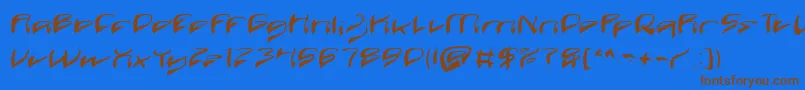 Java Island Font – Brown Fonts on Blue Background