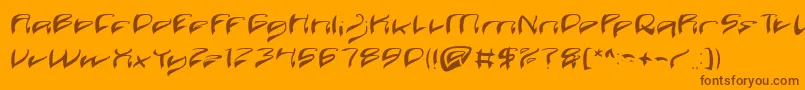 Java Island Font – Brown Fonts on Orange Background