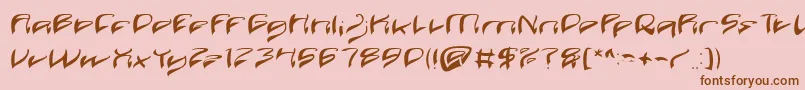 Java Island Font – Brown Fonts on Pink Background