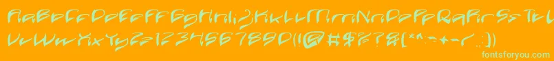 Java Island Font – Green Fonts on Orange Background