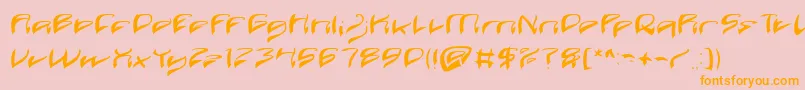 Java Island Font – Orange Fonts on Pink Background