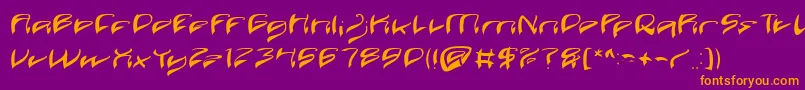 Java Island Font – Orange Fonts on Purple Background