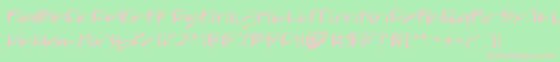 Шрифт Java Island – розовые шрифты на зелёном фоне