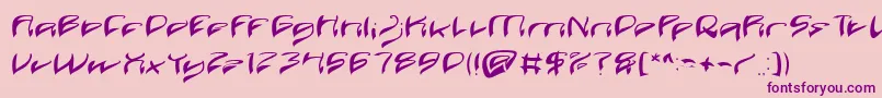 Java Island Font – Purple Fonts on Pink Background