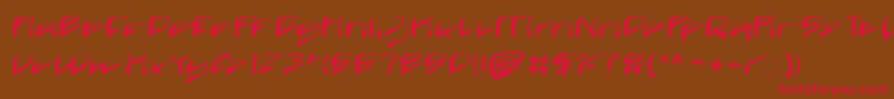 Java Island Font – Red Fonts on Brown Background