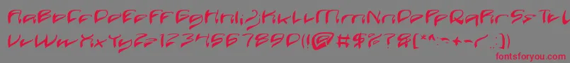 Java Island Font – Red Fonts on Gray Background