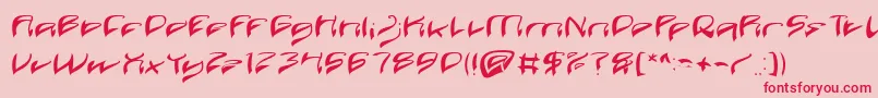 Java Island-Schriftart – Rote Schriften auf rosa Hintergrund