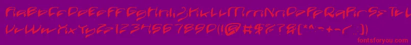 Java Island Font – Red Fonts on Purple Background