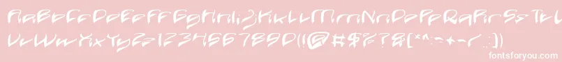 フォントJava Island – ピンクの背景に白い文字