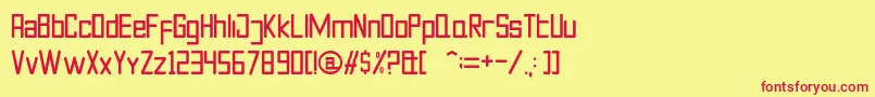 Javanese Neu Font – Red Fonts on Yellow Background