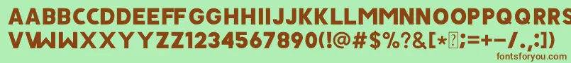 JAVATA Font – Brown Fonts on Green Background