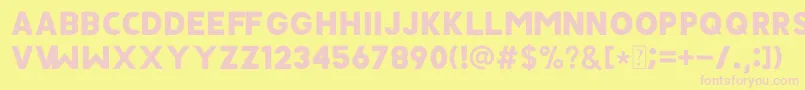 JAVATA Font – Pink Fonts on Yellow Background