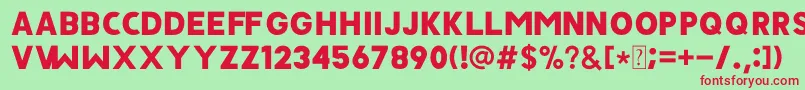 JAVATA Font – Red Fonts on Green Background