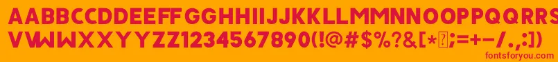 Шрифт JAVATA – красные шрифты на оранжевом фоне