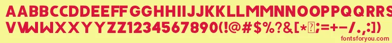 JAVATA Font – Red Fonts on Yellow Background