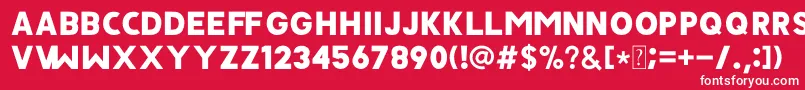 JAVATA Font – White Fonts on Red Background