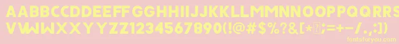JAVATA Font – Yellow Fonts on Pink Background