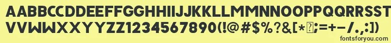 JAVATA Font – Black Fonts on Yellow Background