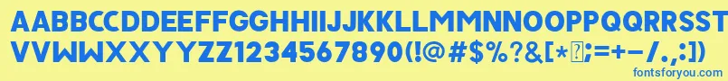 JAVATA Font – Blue Fonts on Yellow Background