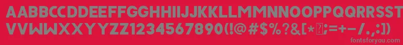 JAVATA Font – Gray Fonts on Red Background