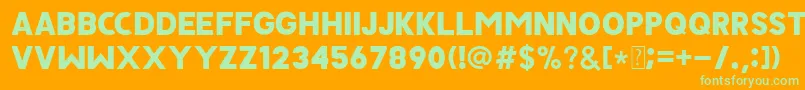 JAVATA Font – Green Fonts on Orange Background