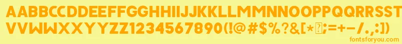 JAVATA Font – Orange Fonts on Yellow Background