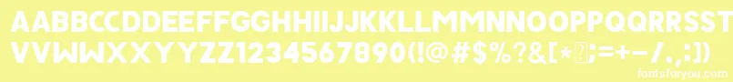 JAVATA Font – White Fonts on Yellow Background