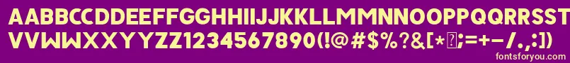 JAVATA Font – Yellow Fonts on Purple Background