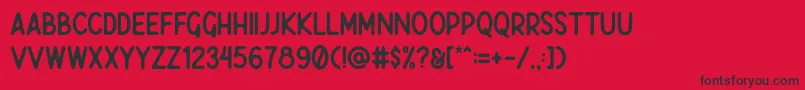 Javatages Demo Font – Black Fonts on Red Background