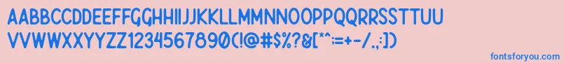 Javatages Demo Font – Blue Fonts on Pink Background