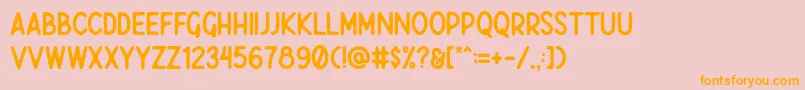 Javatages Demo-Schriftart – Orangefarbene Schriften auf rosa Hintergrund