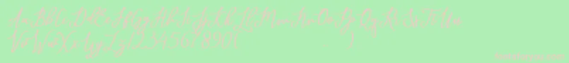 javelyn Font – Pink Fonts on Green Background