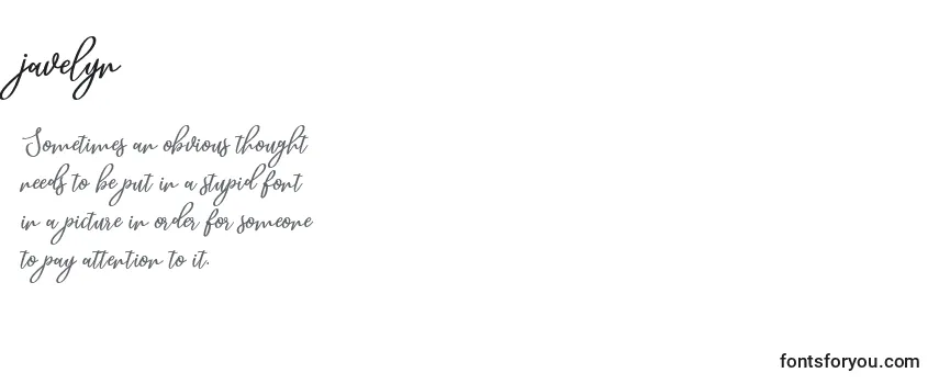 Schriftart Javelyn