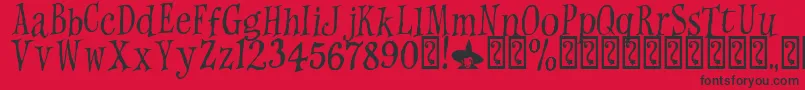 WitchesMagic Font – Black Fonts on Red Background