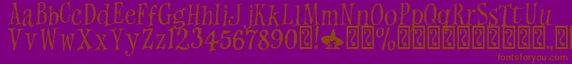 WitchesMagic Font – Brown Fonts on Purple Background