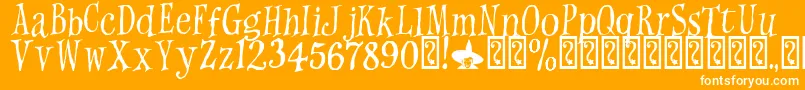 WitchesMagic Font – White Fonts on Orange Background